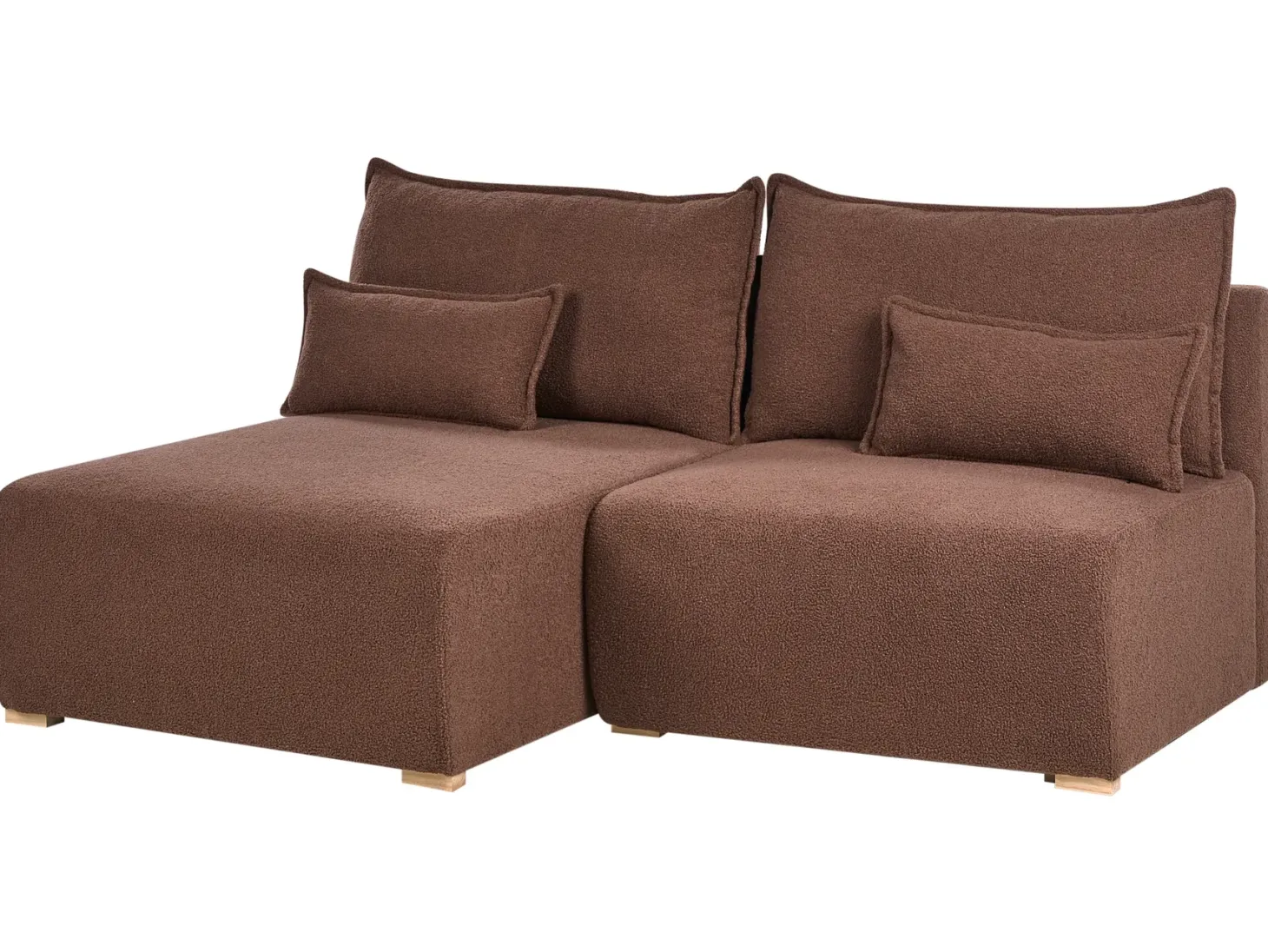 Hjørnesofa modul NERBO Boucle Brun Højrevendt