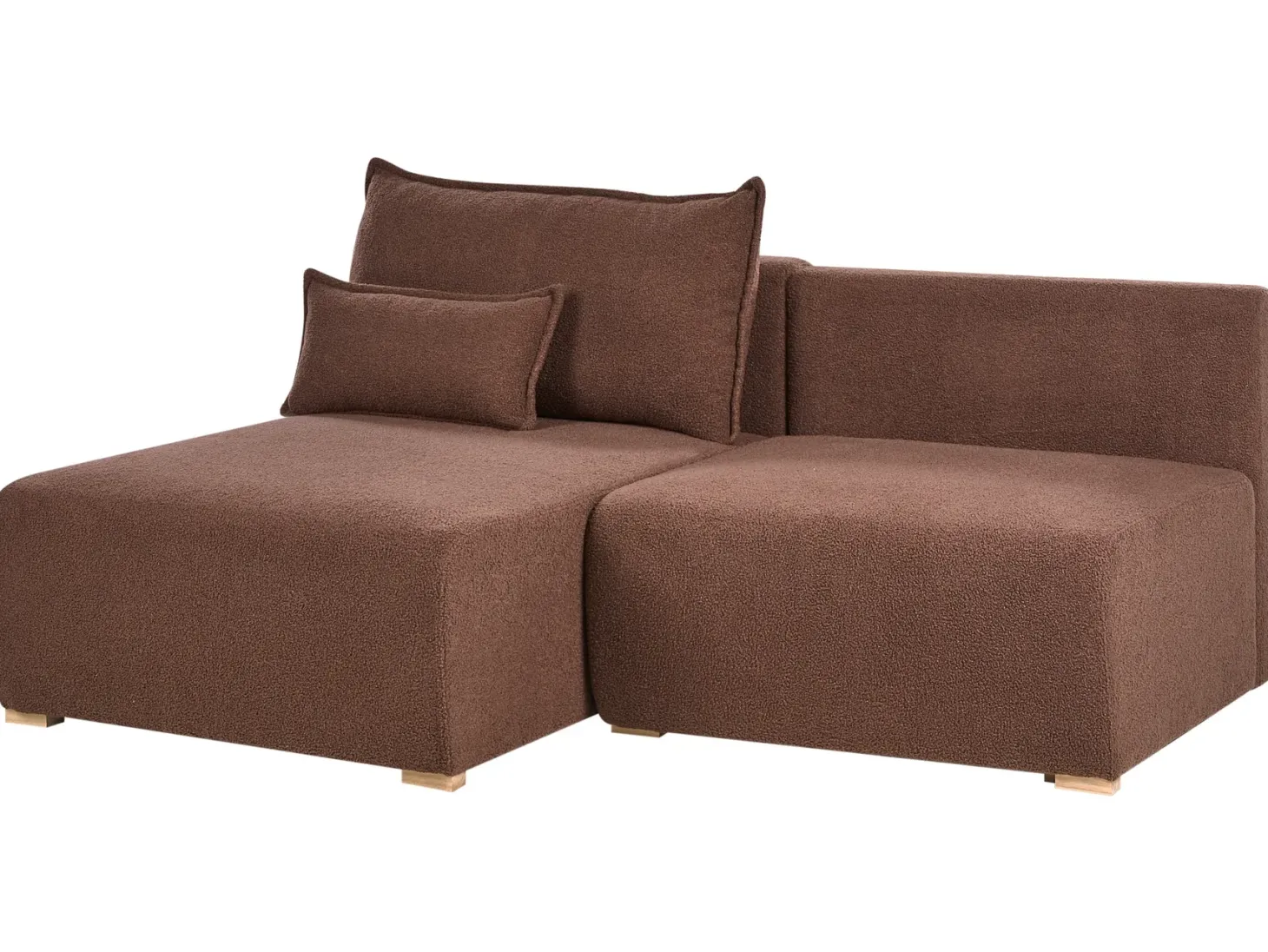 Hjørnesofa modul NERBO Boucle Brun Højrevendt