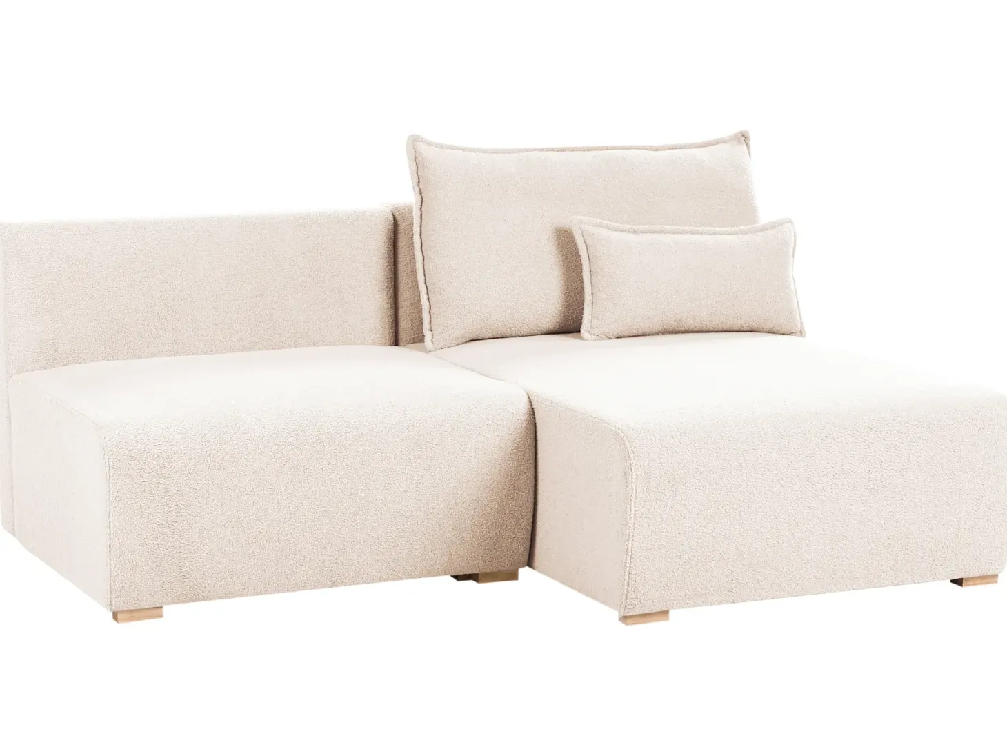 Hjørnesofa modul NERBO Boucle Beige Venstrevendt