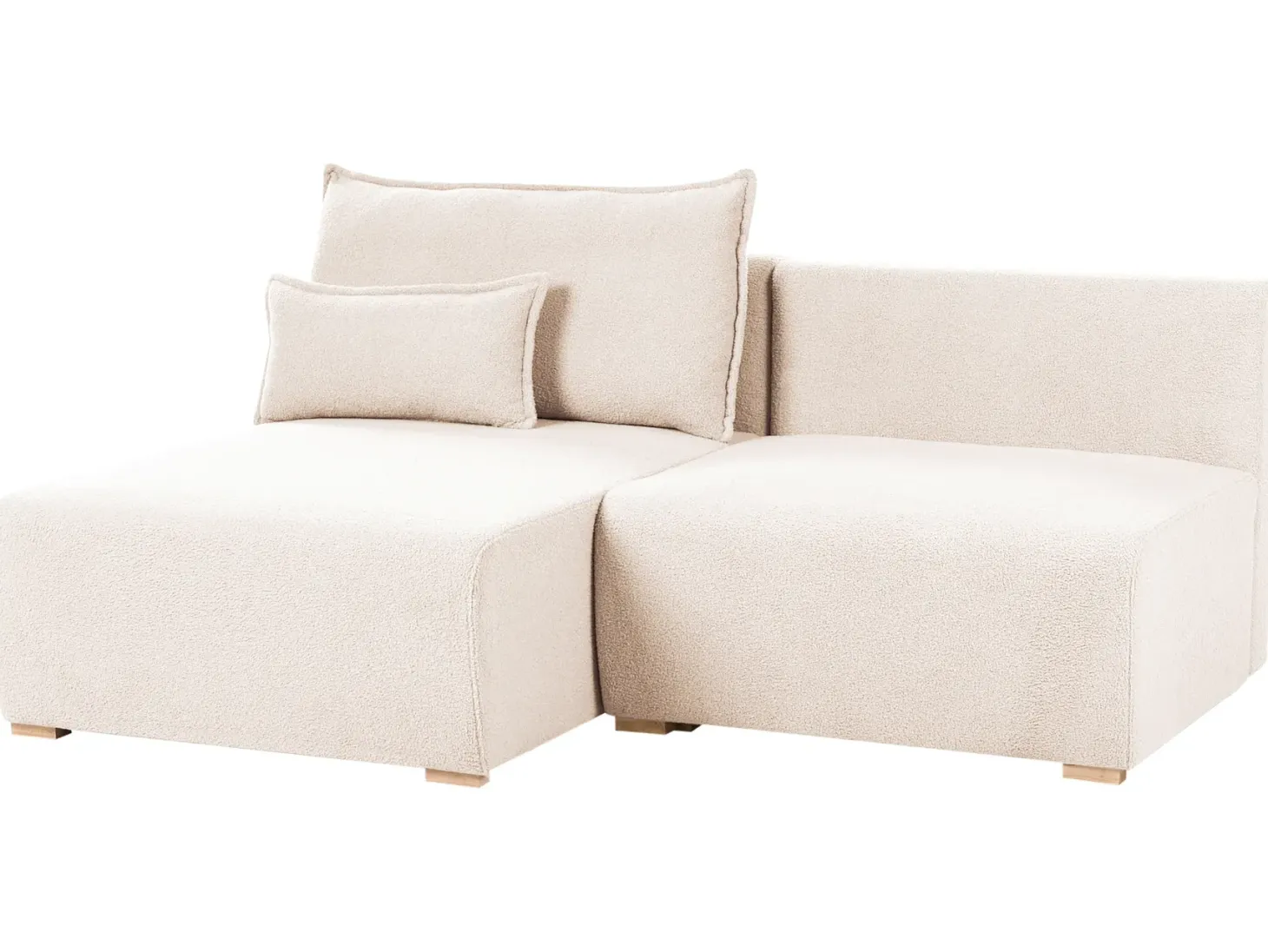 Hjørnesofa modul NERBO Boucle Beige Højrevendt