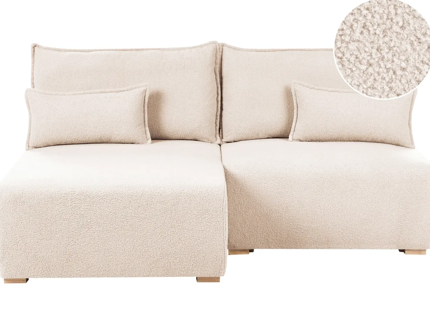 Hjørnesofa modul NERBO Boucle Beige Højrevendt