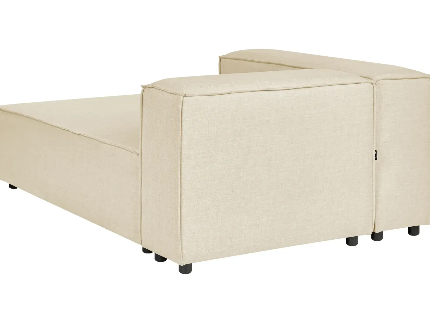 Hjørnesofa modul 3 personers APRICA Kunstlinned Beige Højrevendt
