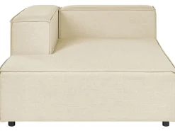 Hjørnesofa modul 3 personers APRICA Kunstlinned Beige Højrevendt