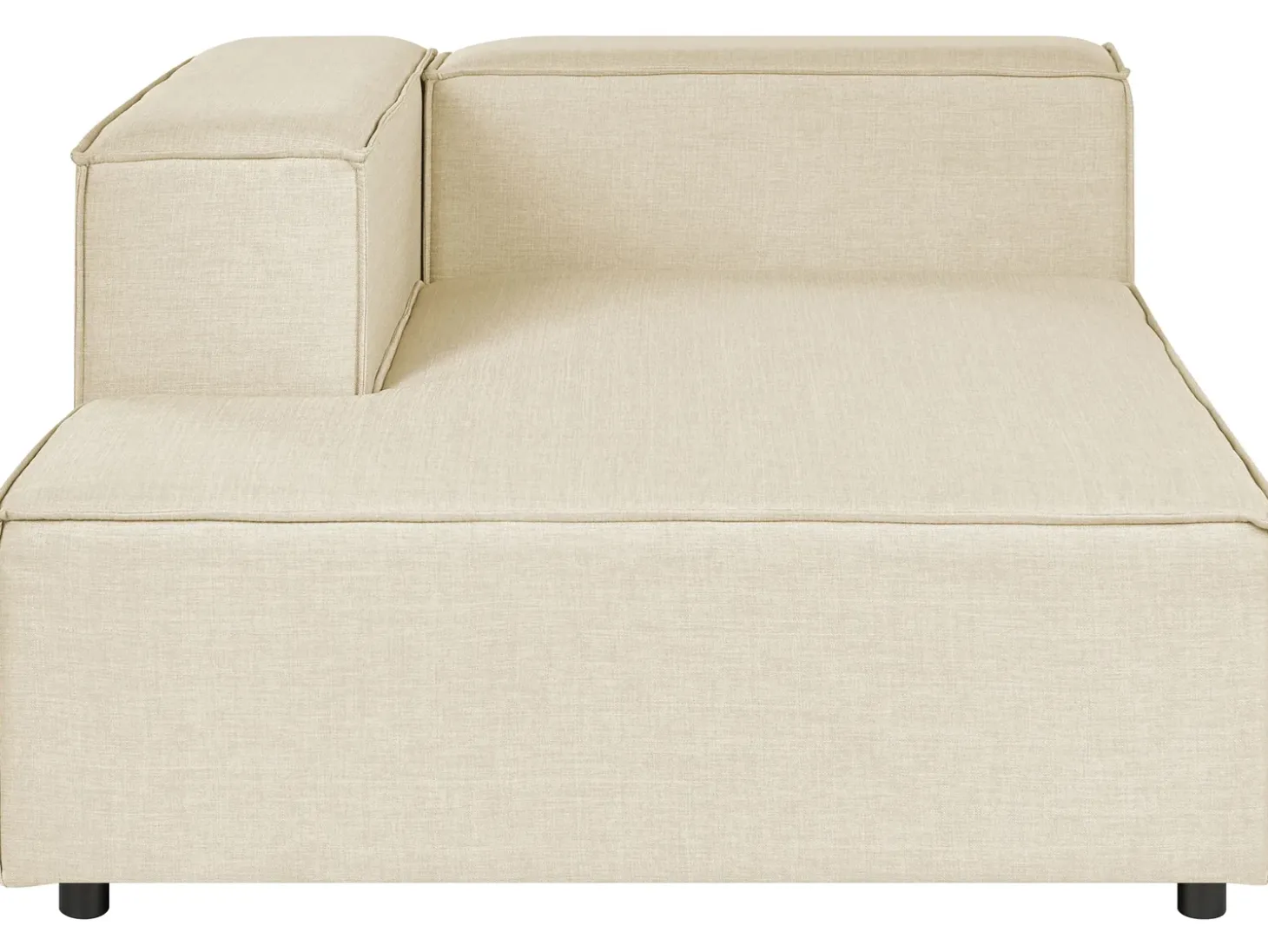 Hjørnesofa modul 3 personers APRICA Kunstlinned Beige Højrevendt