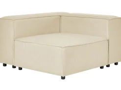 Hjørnesofa modul 3 personers APRICA Kunstlinned Beige Højrevendt