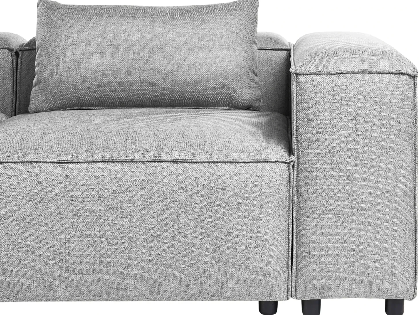 Hjørnesofa modul 4 personers BRANDE Grå Højrevendt
