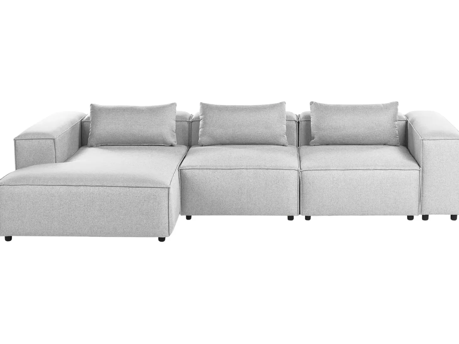 Hjørnesofa modul 4 personers BRANDE Grå Højrevendt