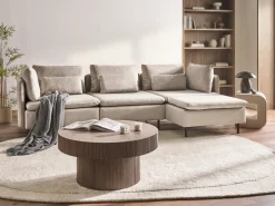 Hjørnesofa modul 3 personers EGERIS Beige Venstrevendt