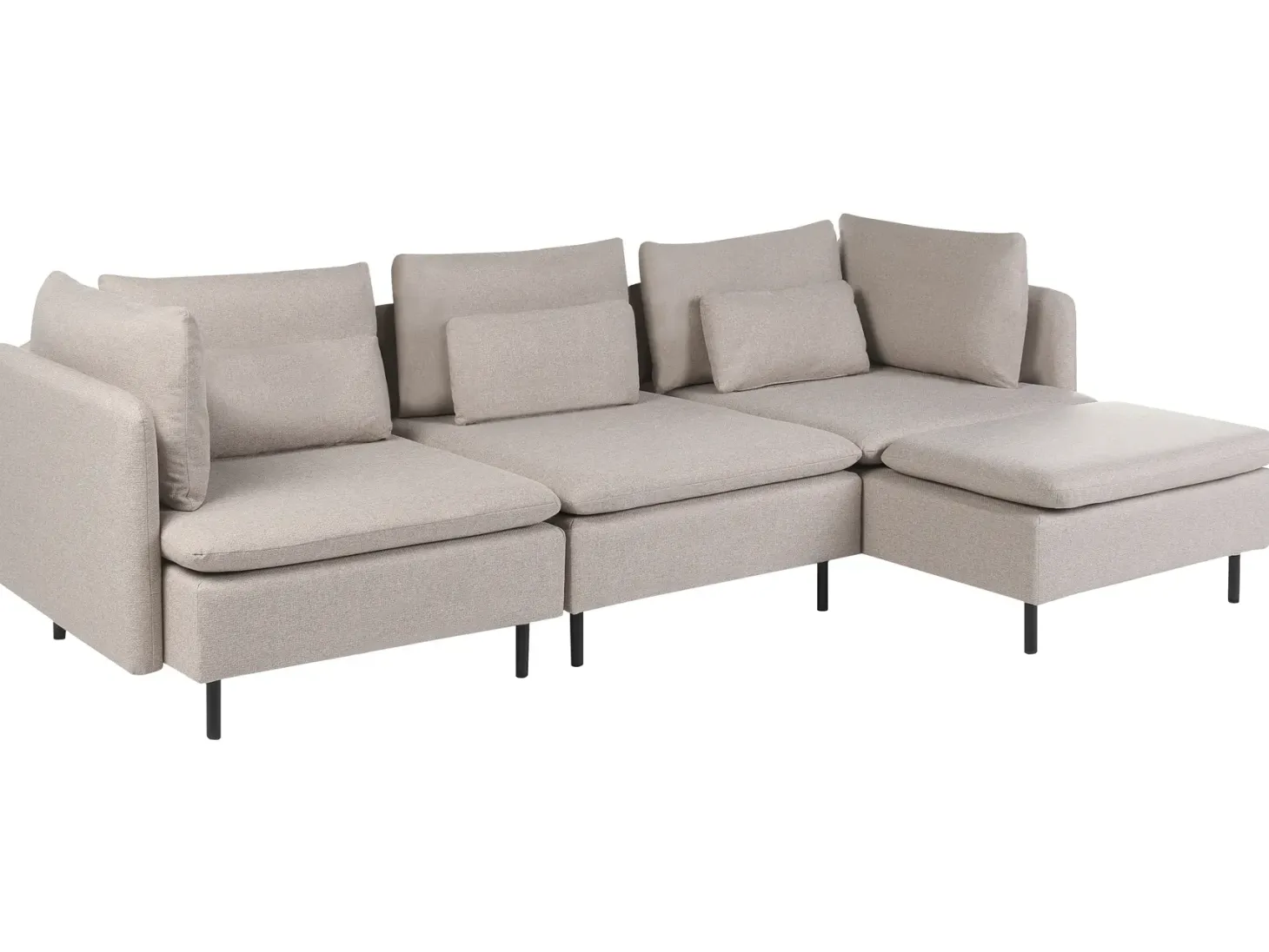 Hjørnesofa modul 3 personers EGERIS Beige Venstrevendt