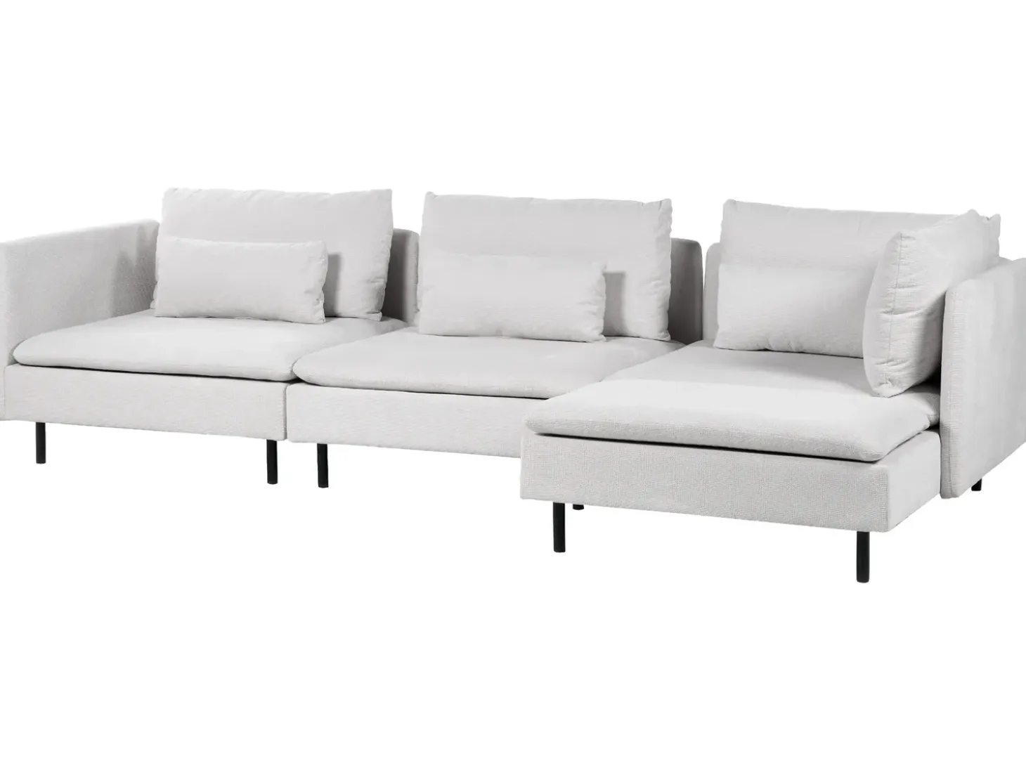 Hjørnesofa modul 3 personers EGERIS Lysegrå Venstrevendt