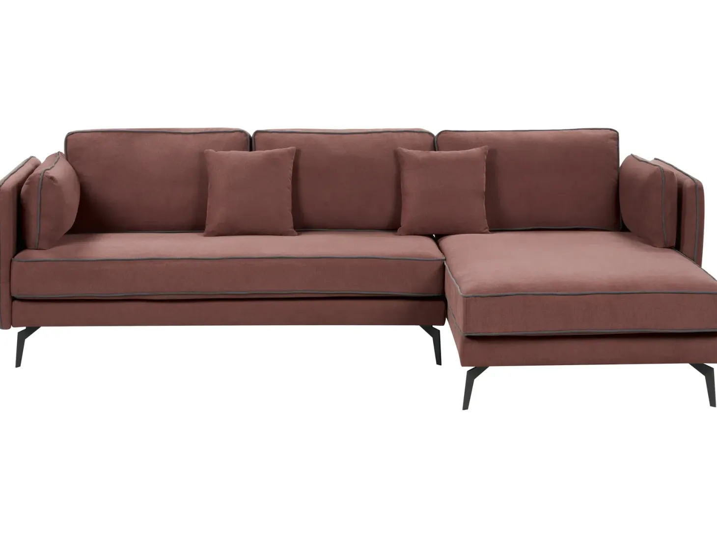 Hjørnesofa 3 personers ALTAN Bordeaux Venstrevendt