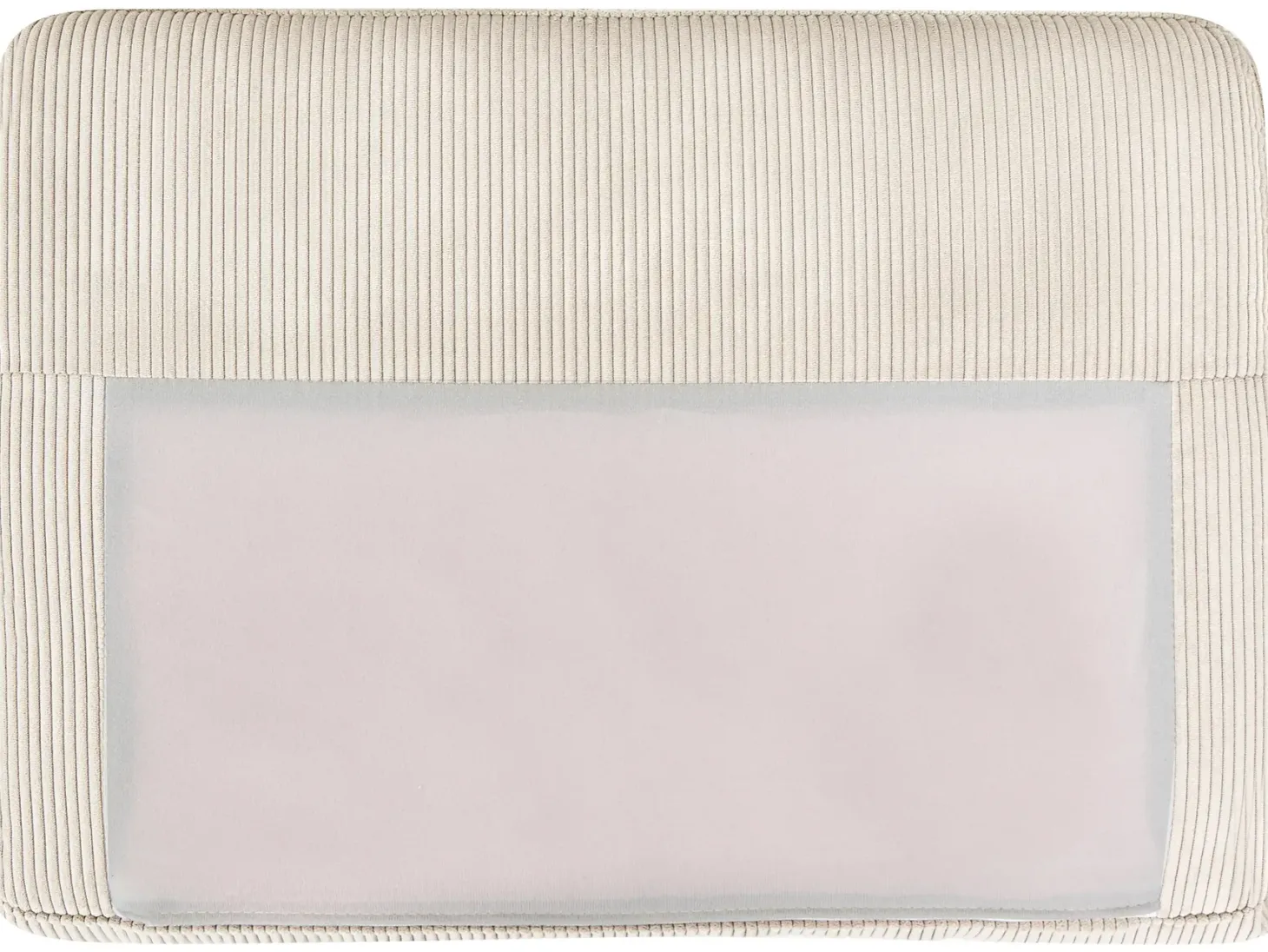 Hjørnesofa 2 personers BREDA Fløjl Beige Venstrevendt