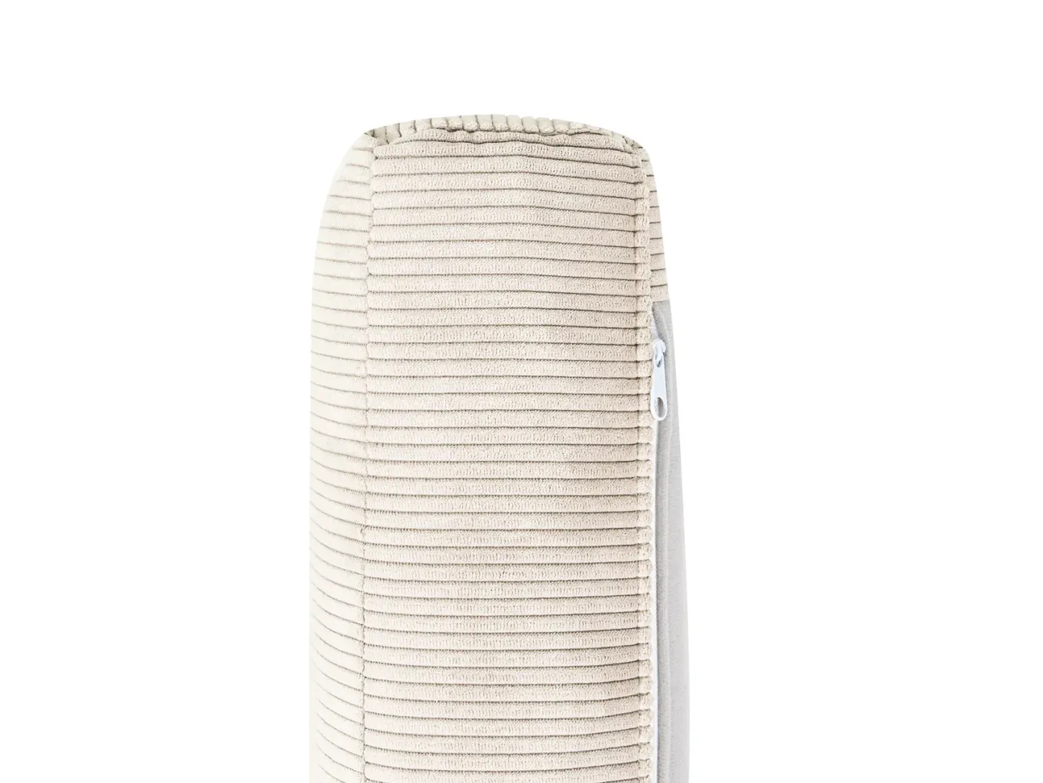 Hjørnesofa 2 personers BREDA Fløjl Beige Venstrevendt