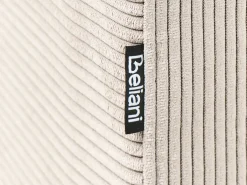 Hjørnesofa 2 personers BREDA Fløjl Beige Venstrevendt