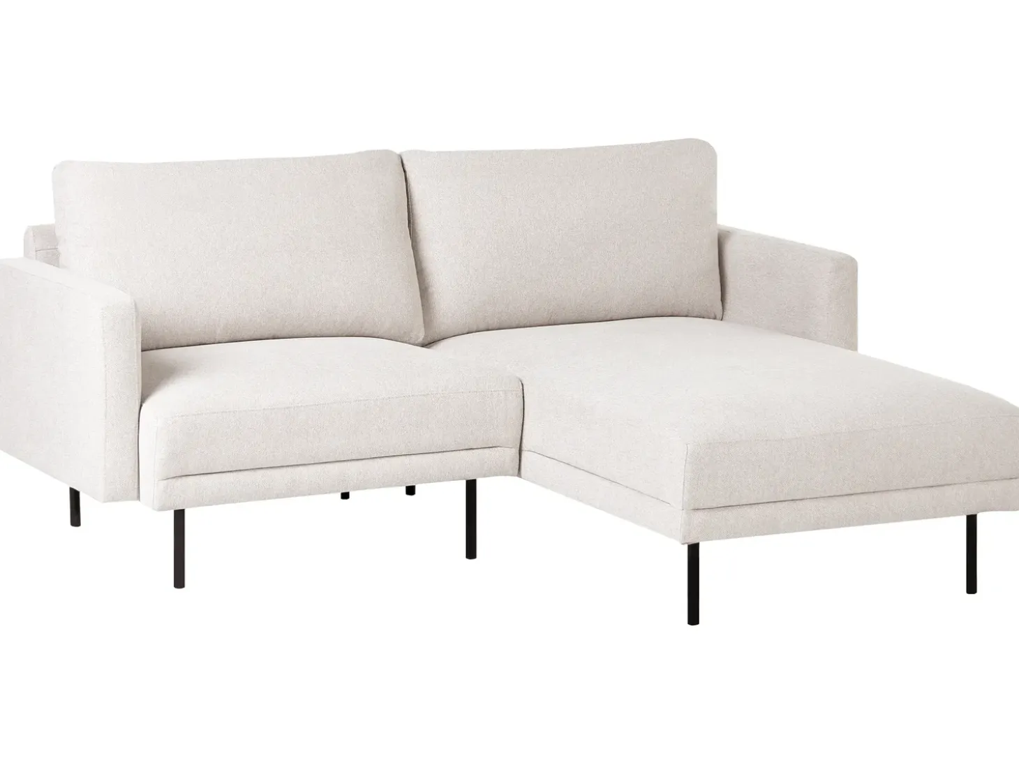 Hjørnesofa 2 personers BREDA Lys Beige Venstrevendt