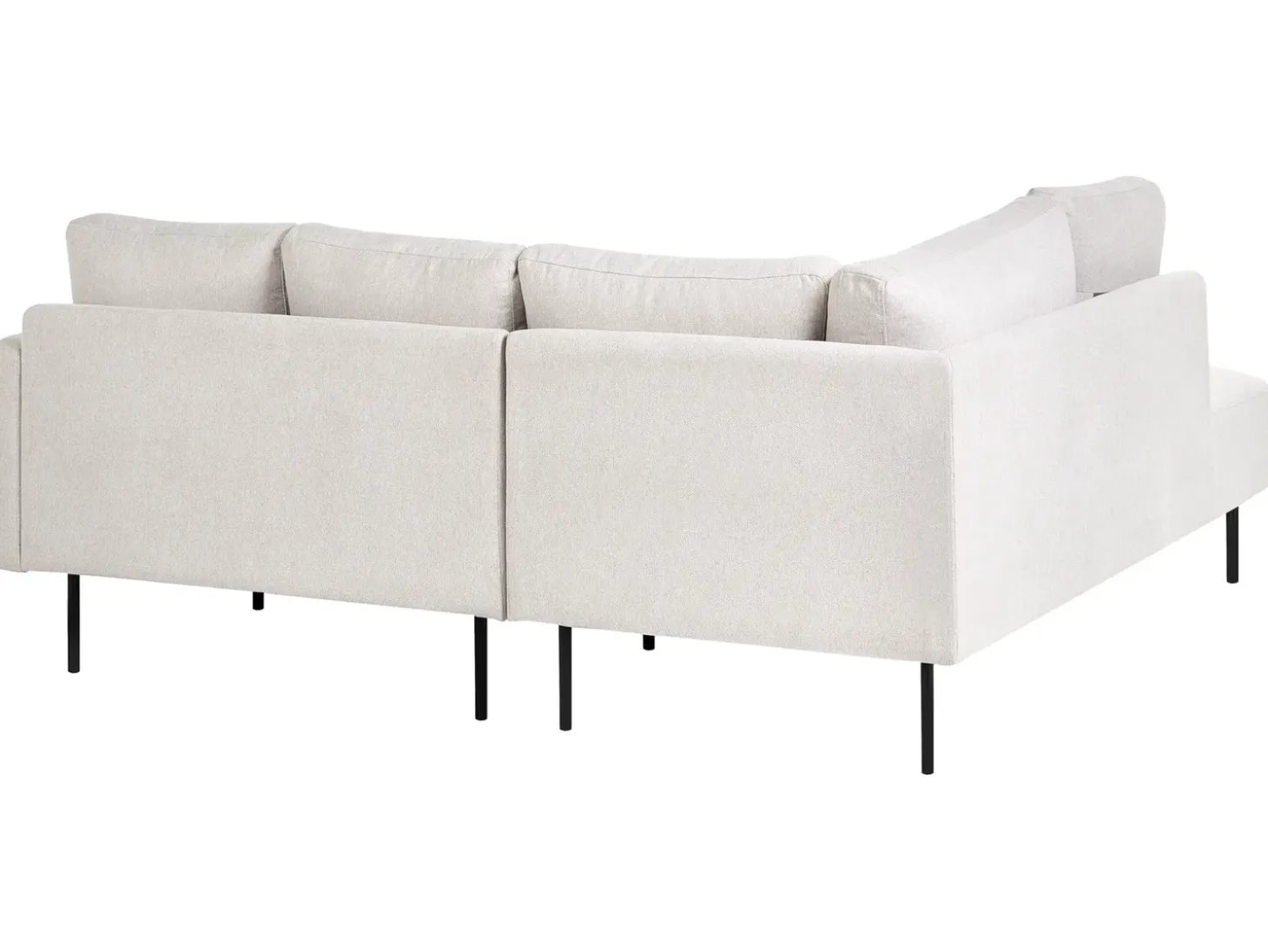 Hjørnesofa 4 personers BREDA Lys Beige Højrevendt