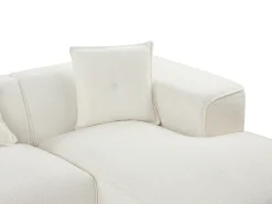 Hjørnesofa 3 personers DOLVA Boucle Cremehvid Venstrevendt