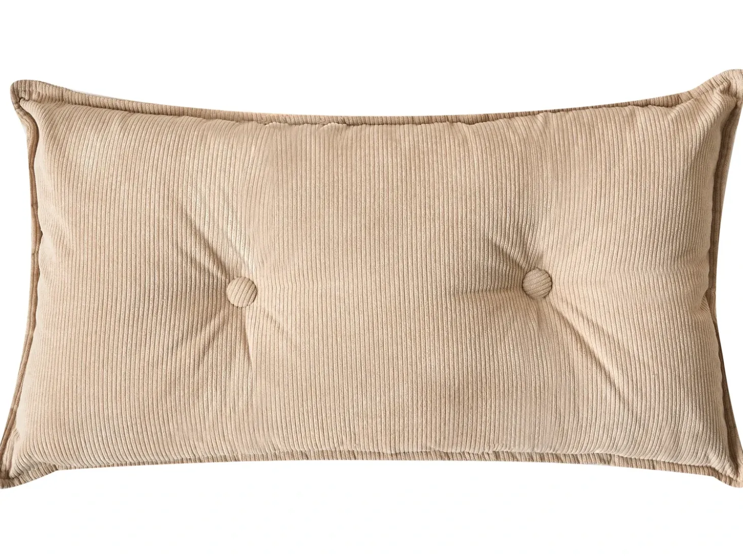 Hjørnesofa 3 personers DOLVA Fløjl Beige Venstrevendt