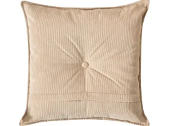 Hjørnesofa 3 personers DOLVA Fløjl Beige Venstrevendt