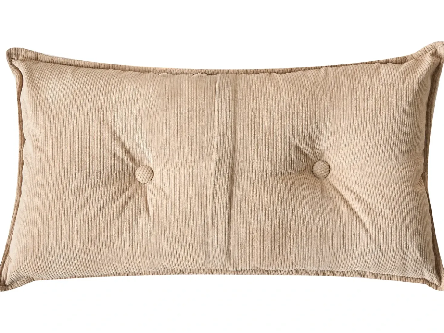 Hjørnesofa 3 personers DOLVA Fløjl Beige Venstrevendt