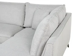 Hjørnesofa 3 personers ELGA Hør Lysegrå Venstrevendt