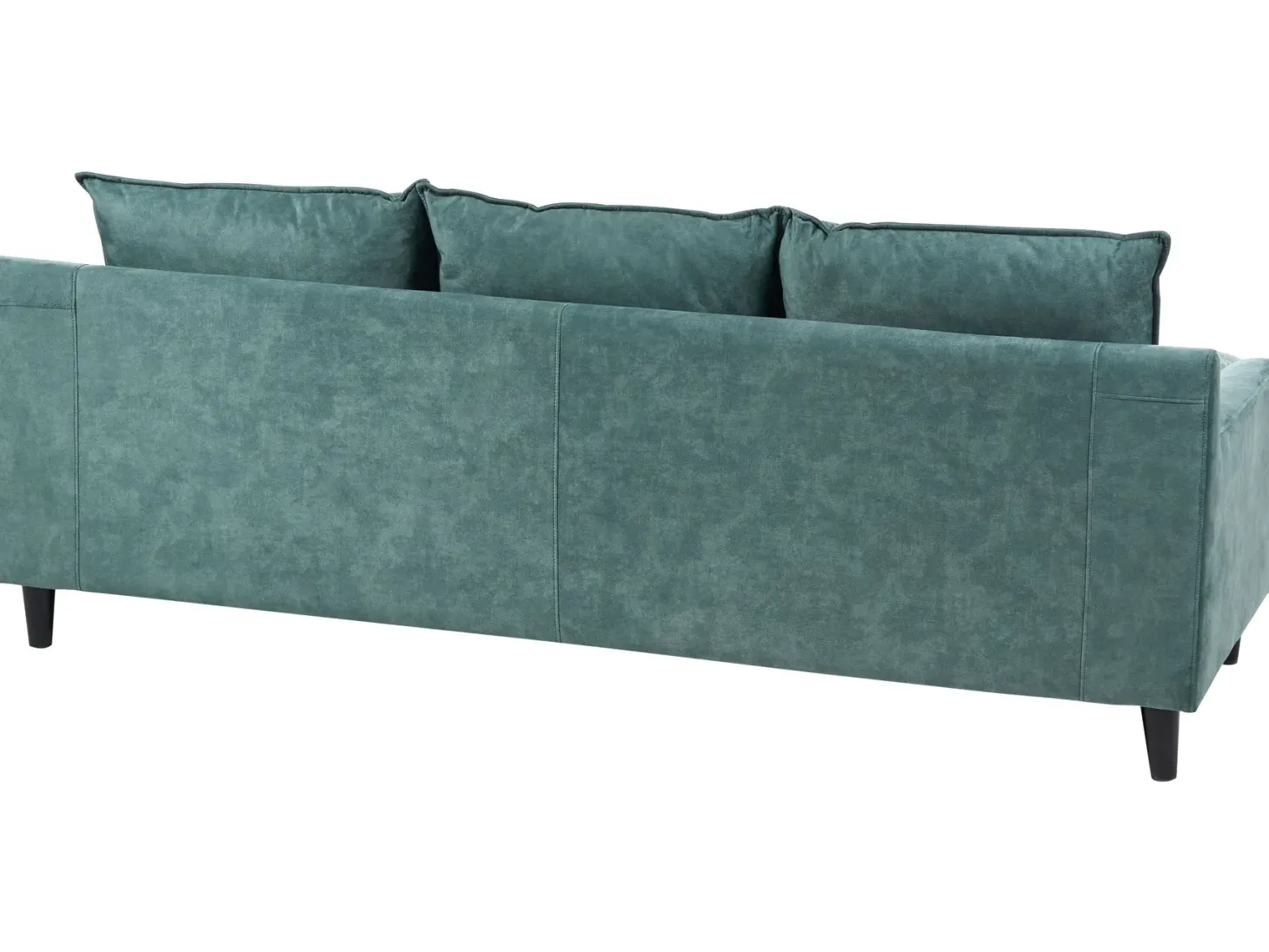 Hjørnesofa 3 personers ELVENES Velour Blågrøn Venstrevendt