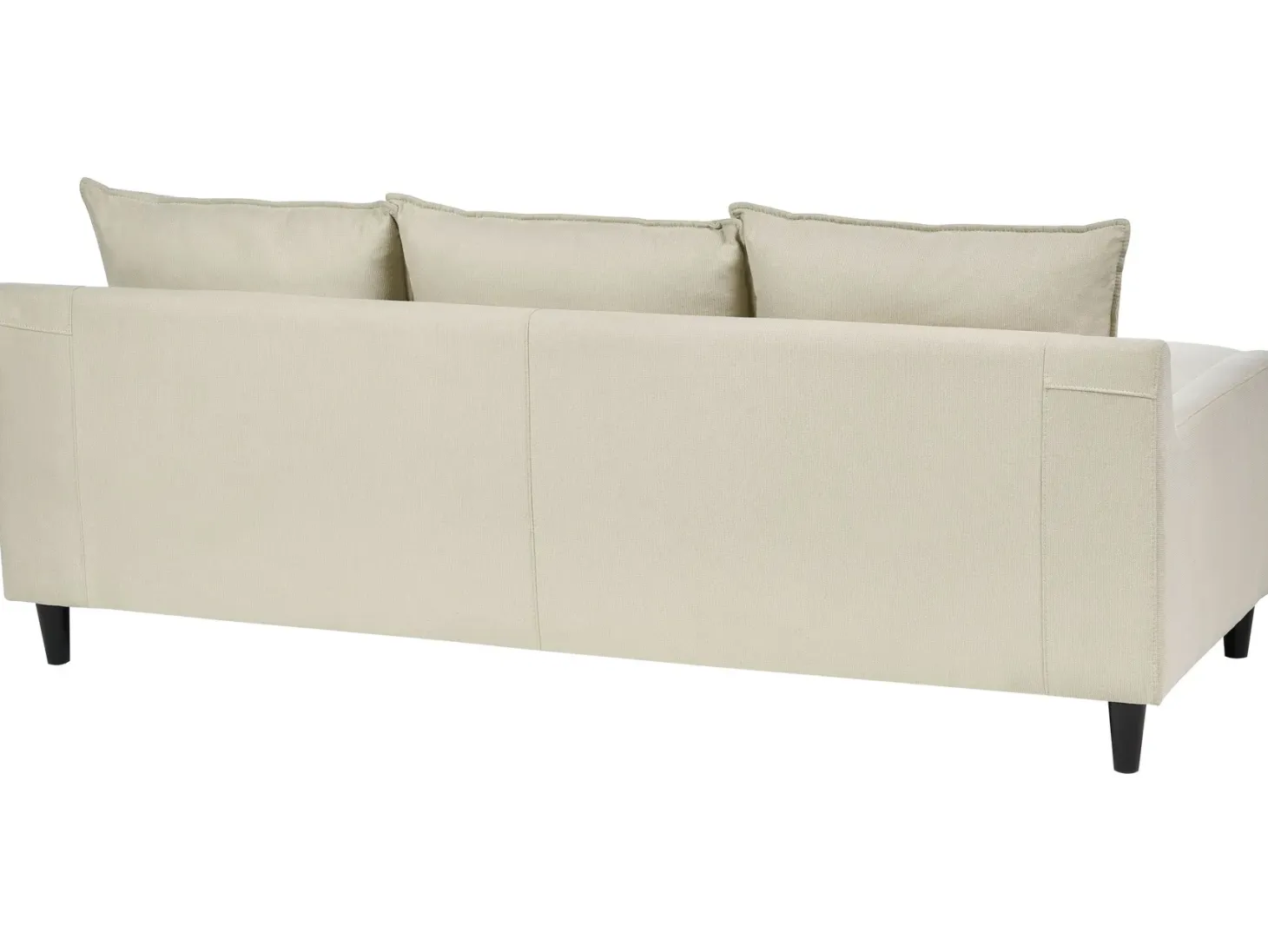Hjørnesofa 3 personers ELVENES Lys Beige Venstrevendt