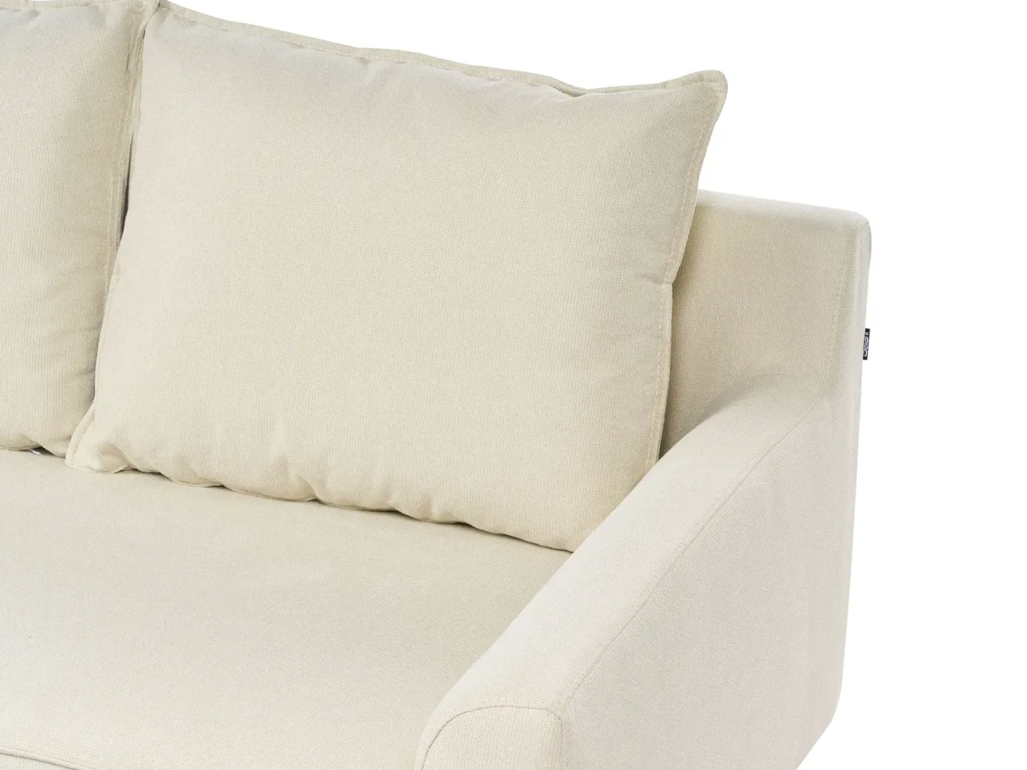 Hjørnesofa 3 personers ELVENES Lys Beige Venstrevendt