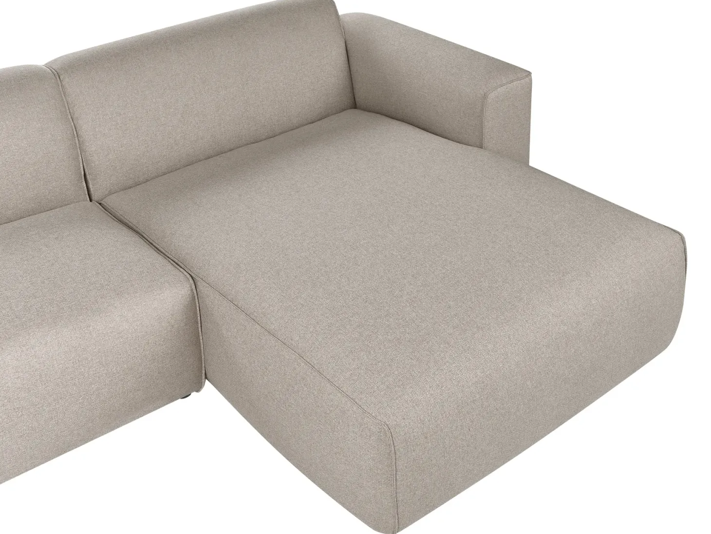 Hjørnesofa 3 personers FAABORG Beige Venstrevendt