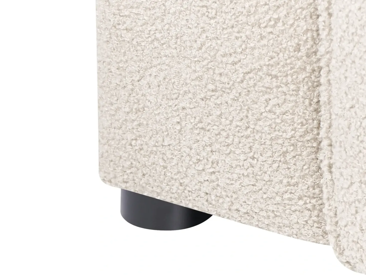 Hjørnesofa 3 personers FAABORG Boucle Beige Venstrevendt