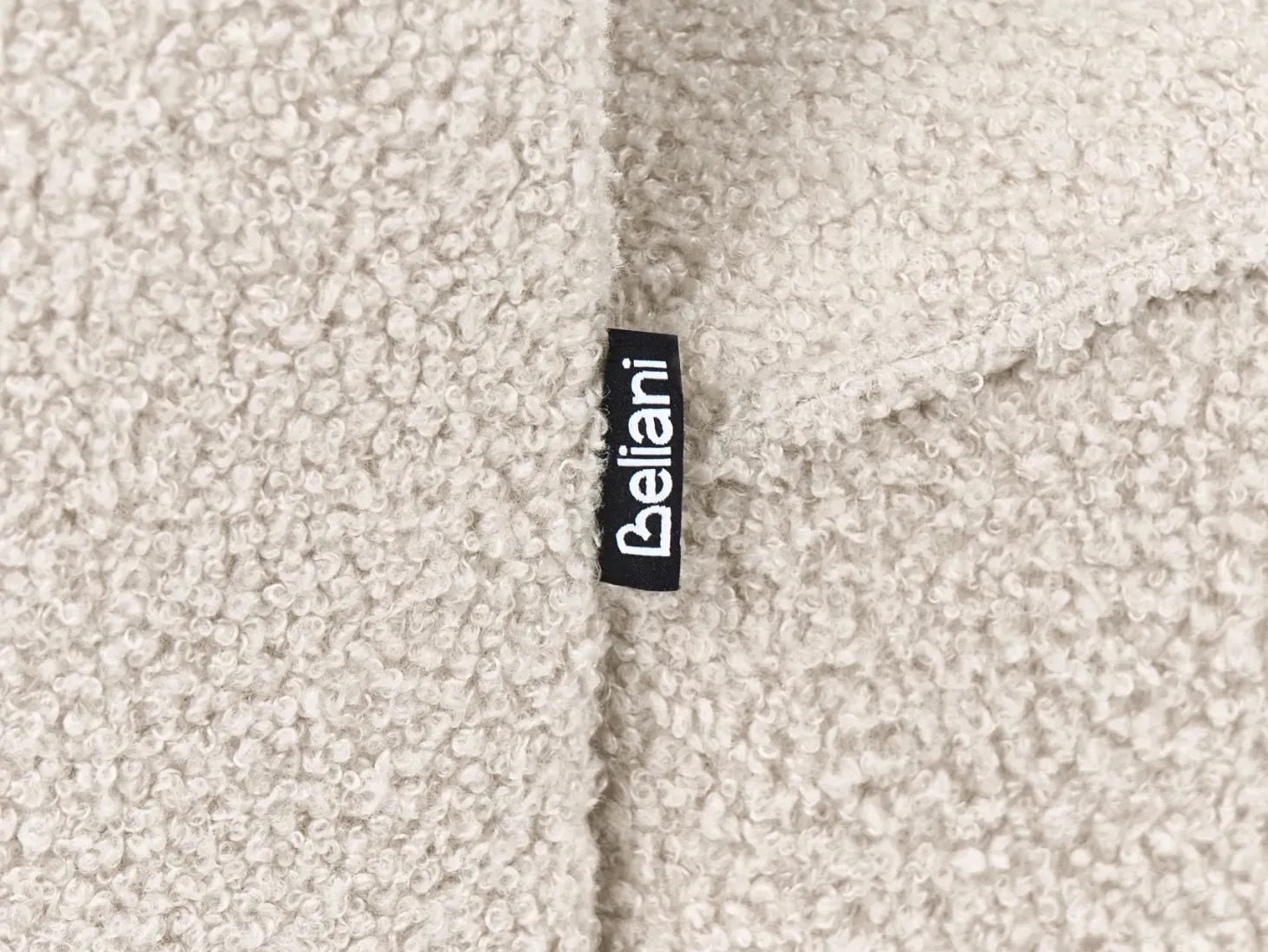 Hjørnesofa 3 personers FAABORG Boucle Beige Venstrevendt