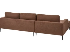 Hjørnesofa 3 personers FLAM Boucle Brun Venstrevendt