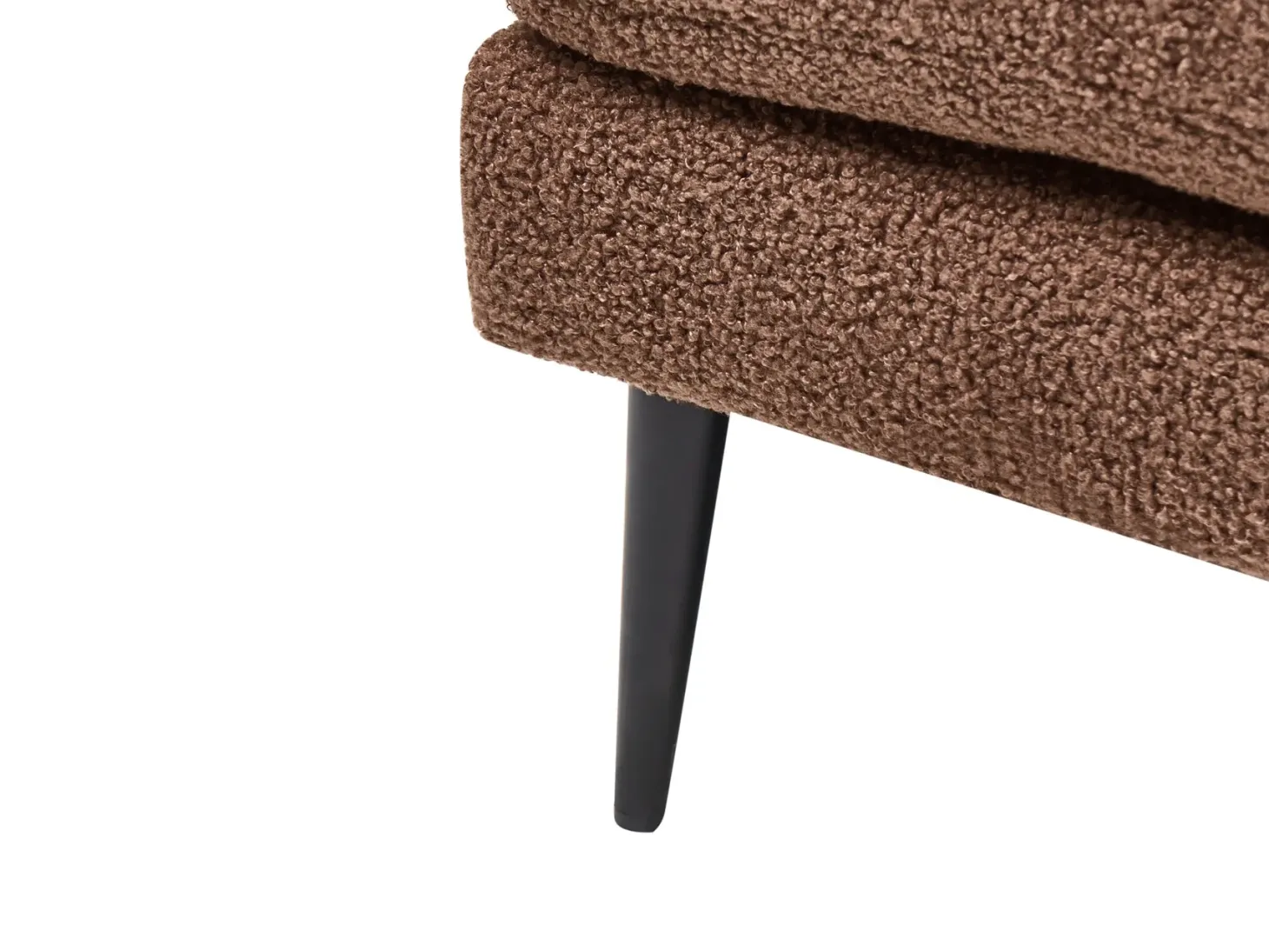 Hjørnesofa 3 personers FLAM Boucle Brun Venstrevendt