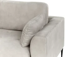 Hjørnesofa 3 personers FLAM Velour Grå Højrevendt