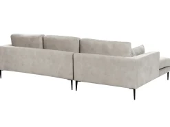 Hjørnesofa 3 personers FLAM Velour Grå Højrevendt