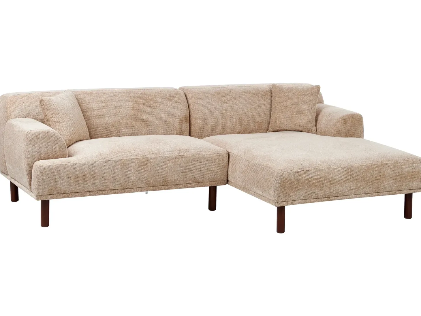 Hjørnesofa 3 personers HOLT Beige Venstrevendt
