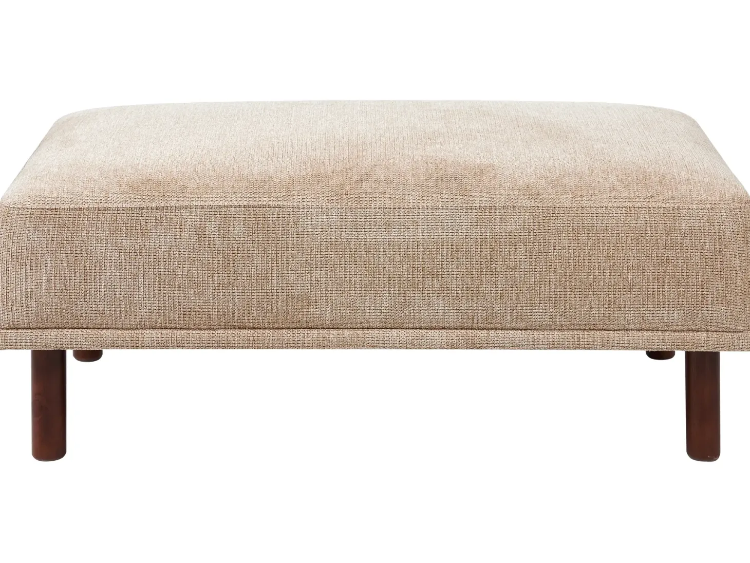Hjørnesofa 3 personers HOLT Beige med fodskammel Venstrevendt
