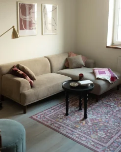 Hjørnesofa 3 personers HOLT Brungrå Venstrevendt