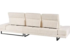 Hjørnesofa 4 personers IKAST Fløjl Beige Venstrevendt