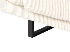 Hjørnesofa 4 personers IKAST Fløjl Beige Højrevendt