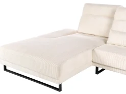 Hjørnesofa 4 personers IKAST Fløjl Beige Højrevendt
