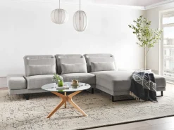 Hjørnesofa 4 personers IKAST Lysegrå Venstrevendt