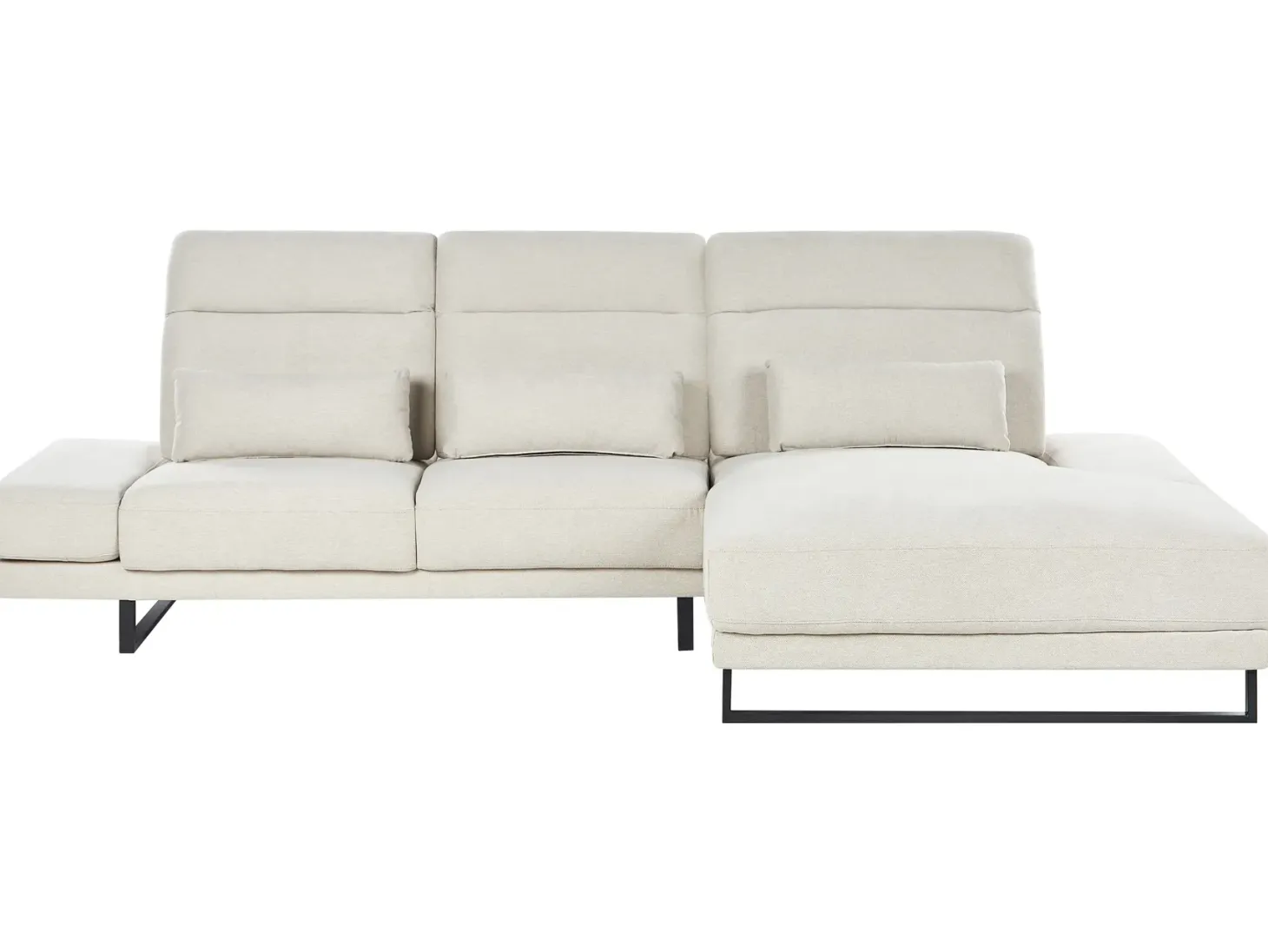 Hjørnesofa 4 personers IKAST Lys Beige Venstrevendt