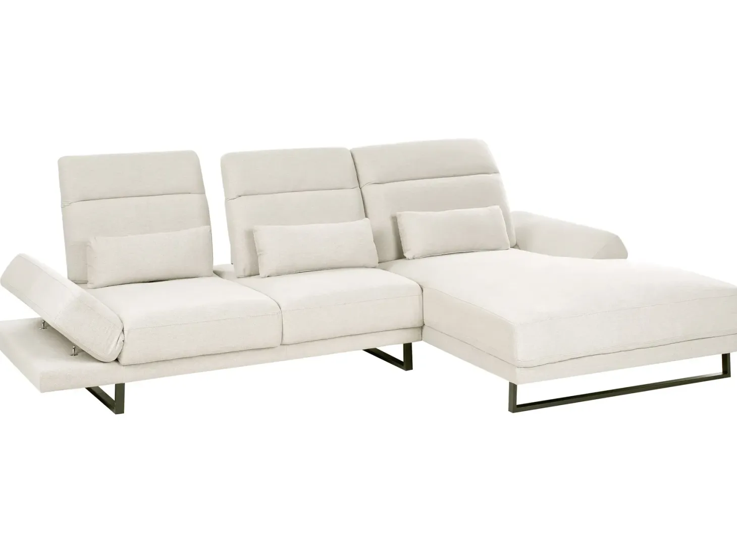 Hjørnesofa 4 personers IKAST Lys Beige Venstrevendt