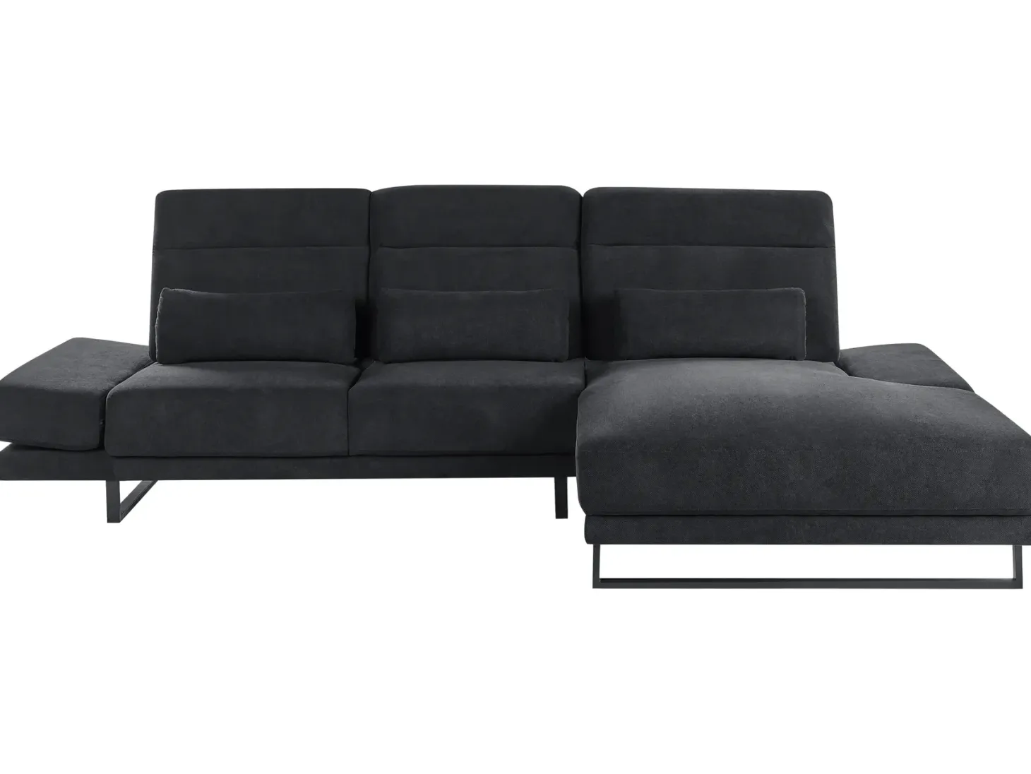 Hjørnesofa 4 personers IKAST Sort Venstrevendt