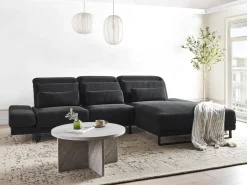 Hjørnesofa 4 personers IKAST Sort Venstrevendt