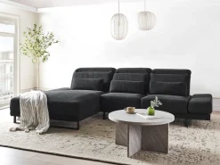 Hjørnesofa 4 personers IKAST Sort Højrevendt