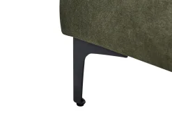 Hjørnesofa 4 personers KIRUNA Velour Mørkegrøn Venstrevendt