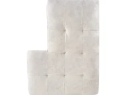 Hjørnesofa 4 personers KIRUNA Velour Lys Beige Højrevendt
