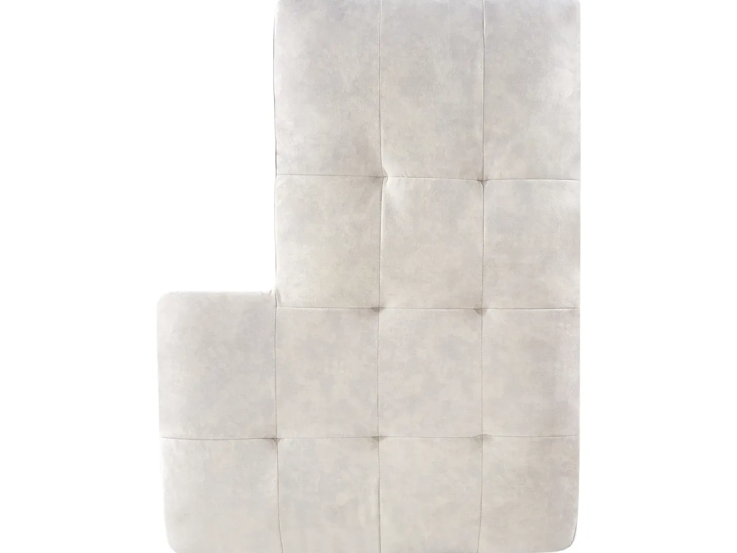 Hjørnesofa 4 personers KIRUNA Velour Lys Beige Venstrevendt